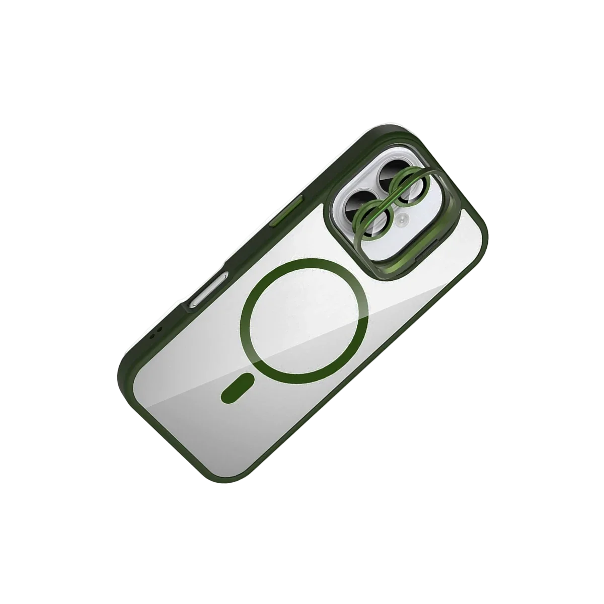 Joko Apple iPhone 16 Plus Remim Lensli Magsafe Standlı Kapak - Koyu Yeşil görsel 3