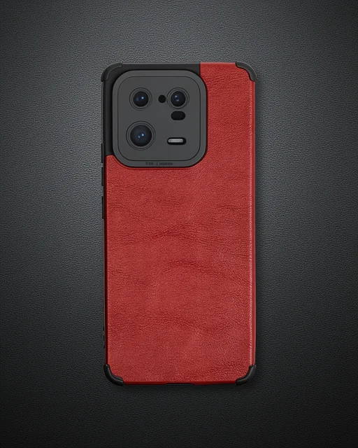 Xiaomi Mi 13 Pro Kılıf Loop Deri Silikon - Kırmızı