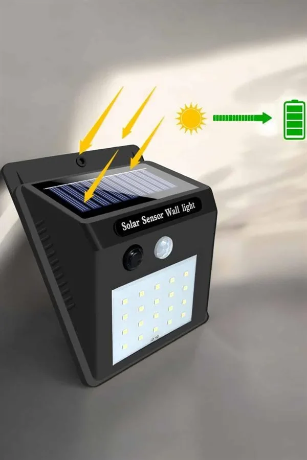 Güneş Enerjili Bahçe Lambası Solar Gece Aydınlatma Sensörlü Lamba görsel 3