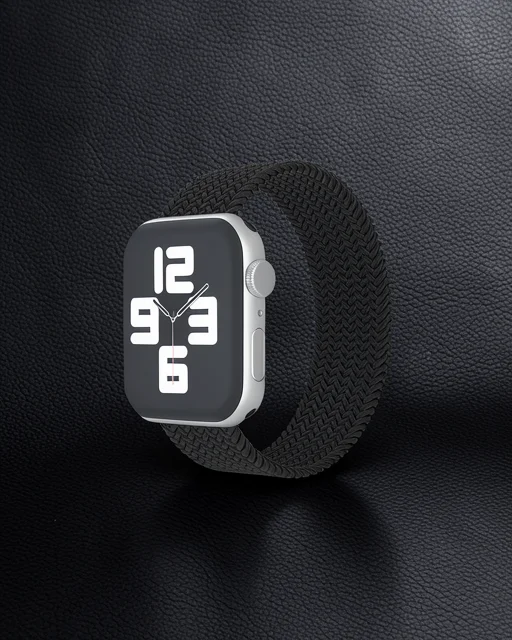 Apple Watch 38mm Ayarlı Solo Silikon Kordon - Siyah