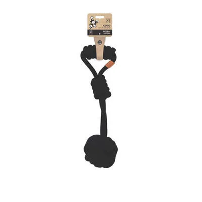 Tug Ball Örgü Köpek Oyuncağı Siyah 36 Cm