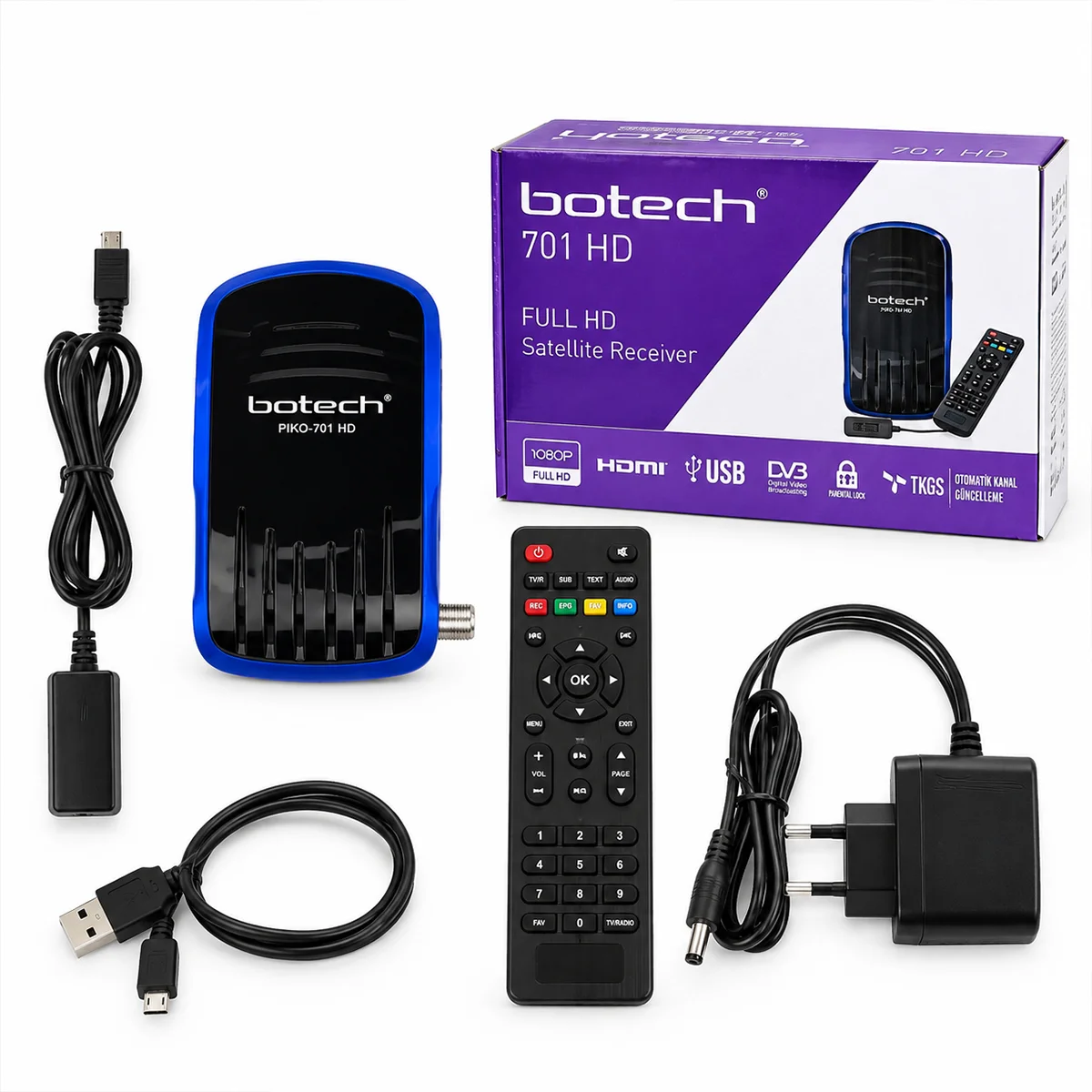 Full HD Dijital Uydu Alıcısı HDMI USB WiFi görsel 2