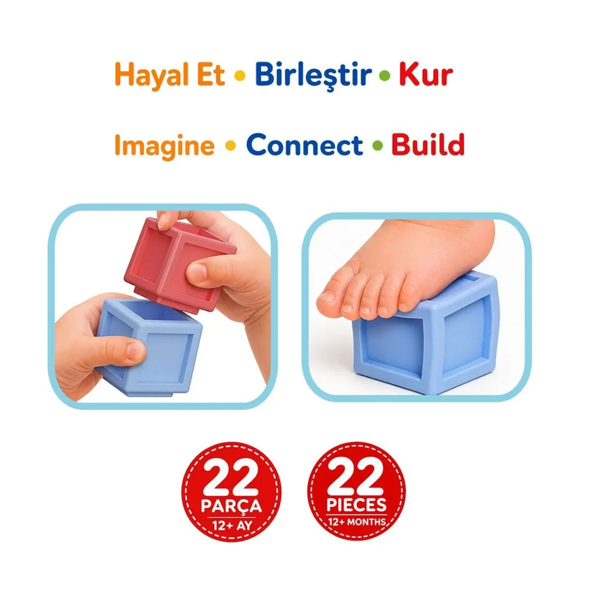 04151 Ymuşak Bloklar Kübik 22 Prç görsel 4
