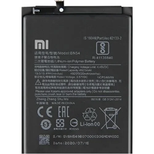 Redmi Note 9 (BN54) Batarya Pil görsel 3