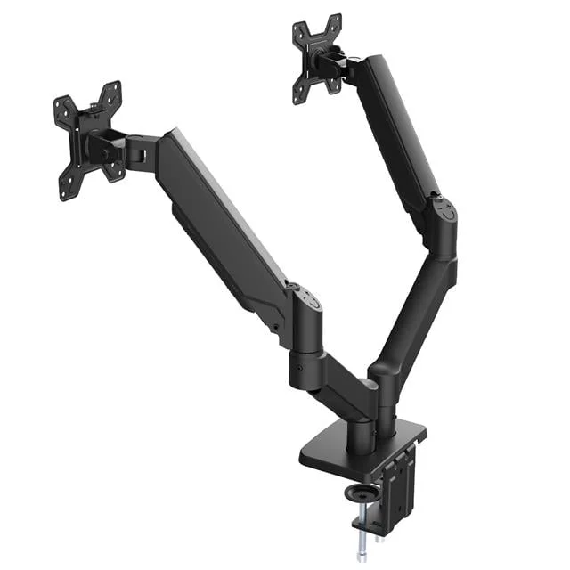 PM-252D 13-32’’ Amortisörlü Stand Çift Kol LCD-LED Gang Monitör Tutucu Stand Askı Aparatı