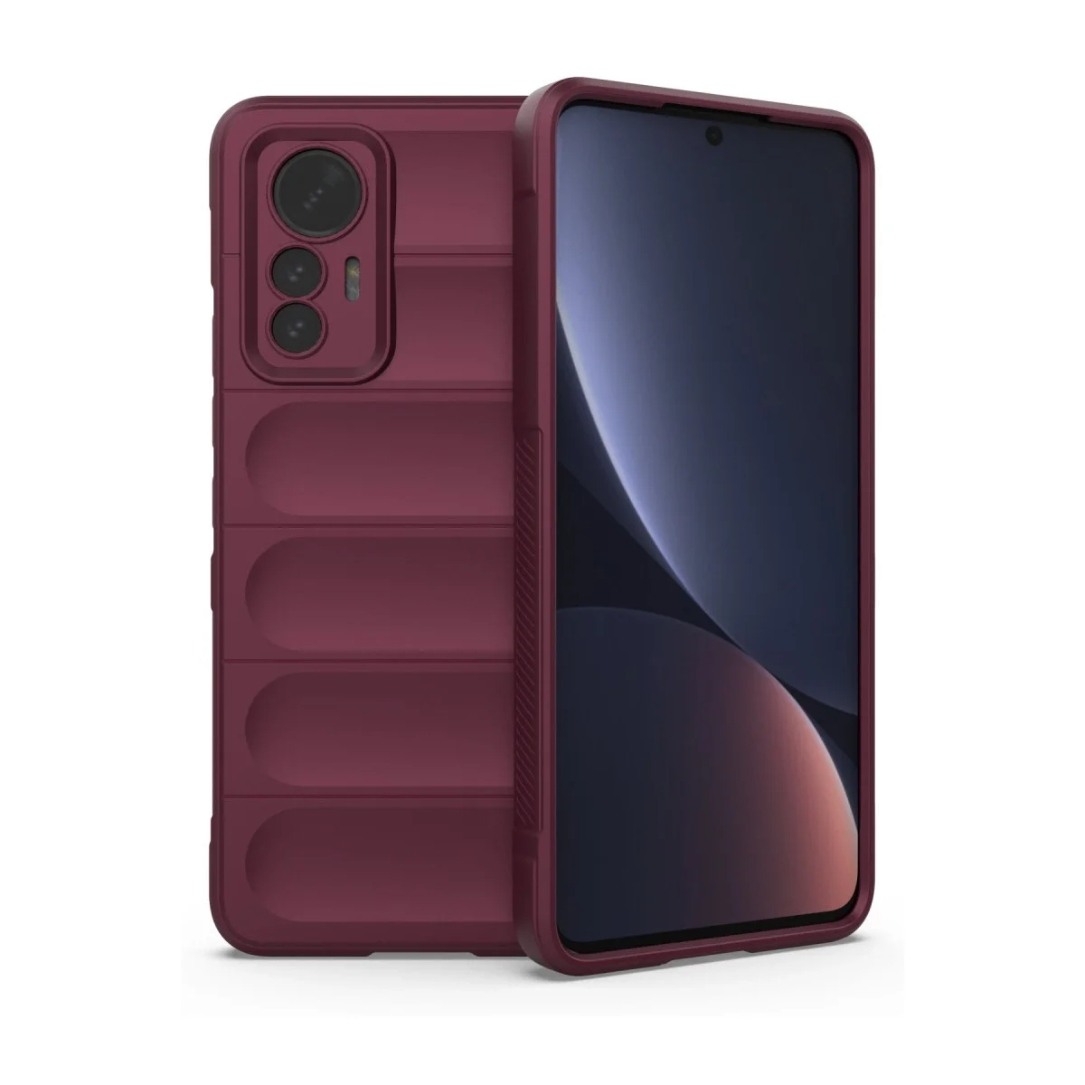 Xiao 12 Lite Kılıf Optimum Silikon - Bordo
