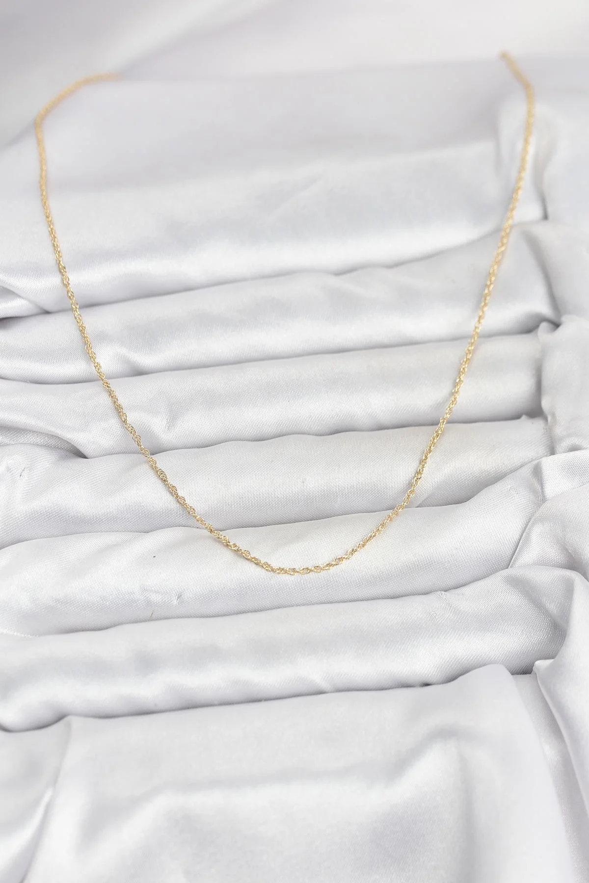 CM 14K Gold Renk Burgu Model 60 cm Kadın Kolye görsel 2