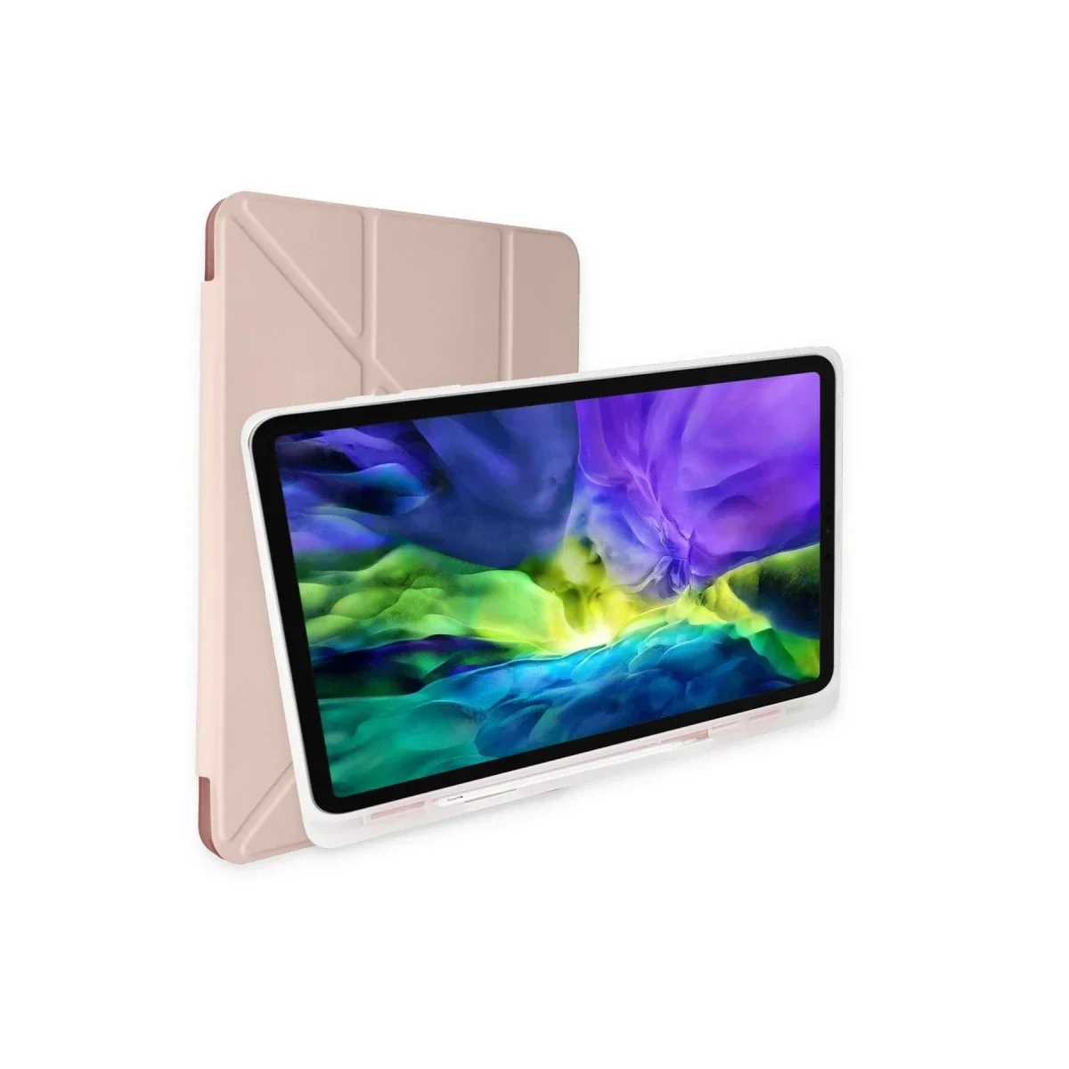 Xiaomi Mi Pad 5 11 Kılıf Kalemlikli Mars Tablet Kılıfı - Rose Gold