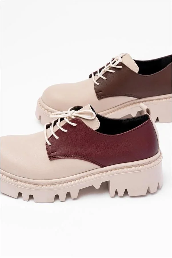 Kadın Loafer Garni Hafif Ayakkabı Ayakkabı Bağcıklı Tabanlı Yüksek Casual görsel 5