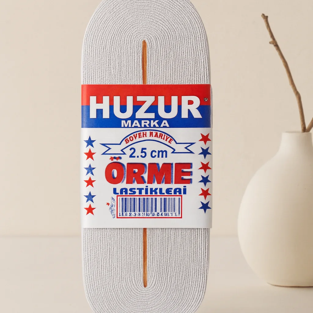 Paça Lastiği 2,5 cm Beyaz – Geniş 10 m