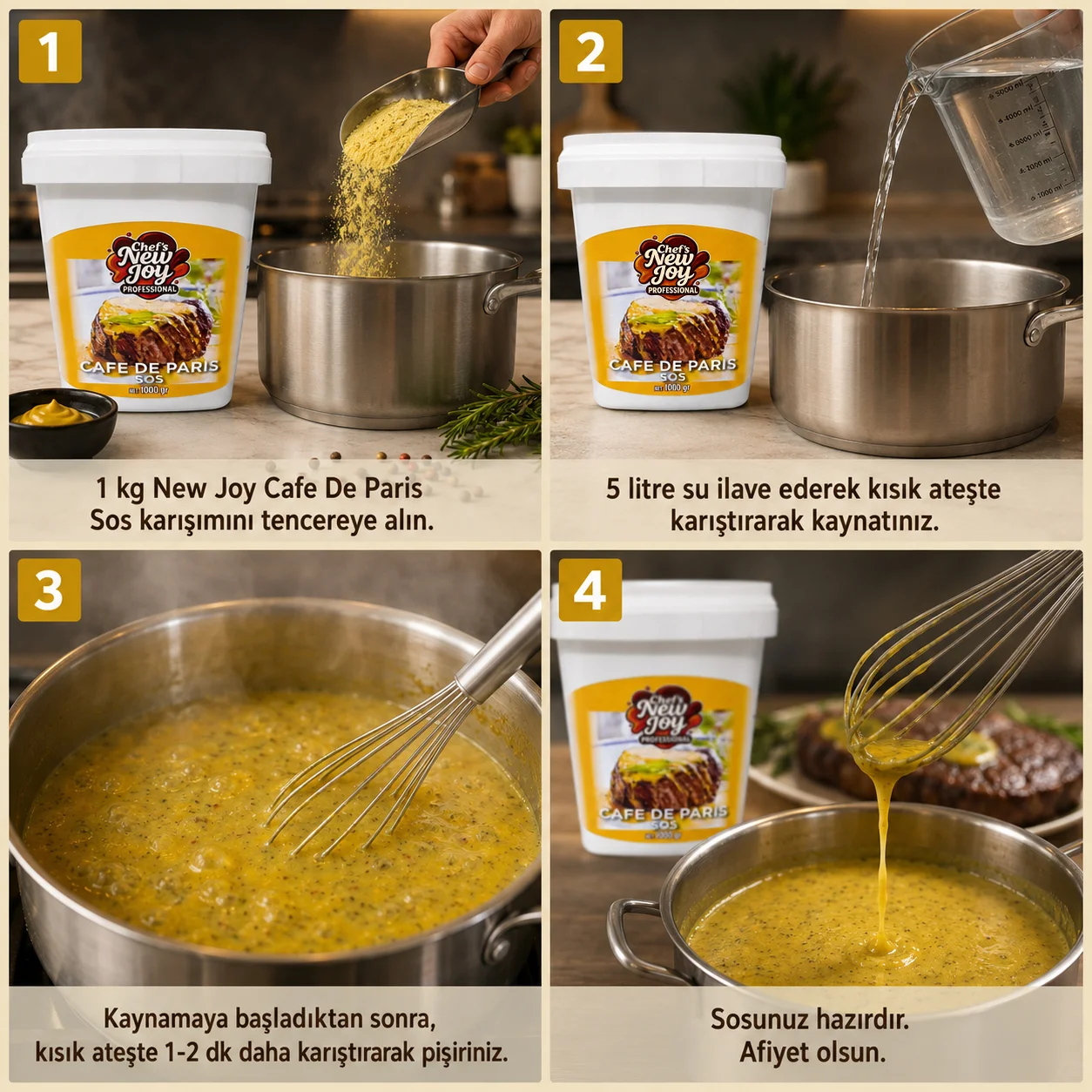 Cafe de Paris Sauce 1000 gr Sos Tozu görsel 4
