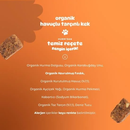 Organik Havuçlu Tarçınlı Vegan Kek 30 Gr görsel 4