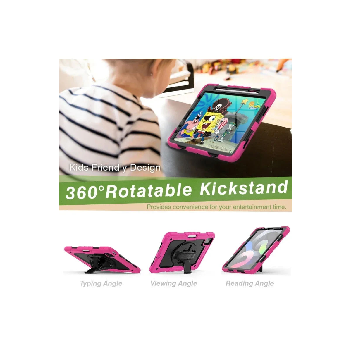 Apple iPad Pro 11 (2020) Kılıf Pars Tablet Kapak - Pembe görsel 4
