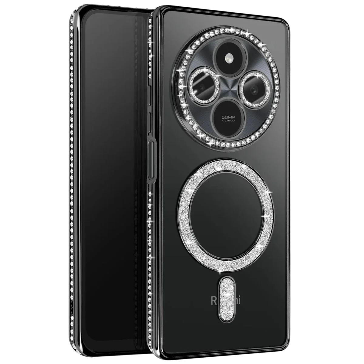 Xiaomi Redmi 14C Joke Simli Magneticsafe Kılıf - Siyah