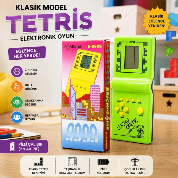 Tetris - 9999 Oyun - Nostaljik Oyun Konsolu