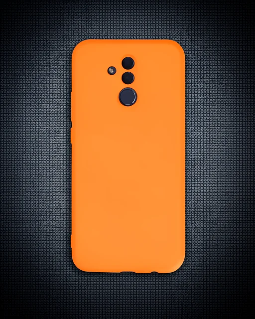 Huawei Mate 20 Lite Kılıf Nano İçi Kadife Silikon - Turuncu