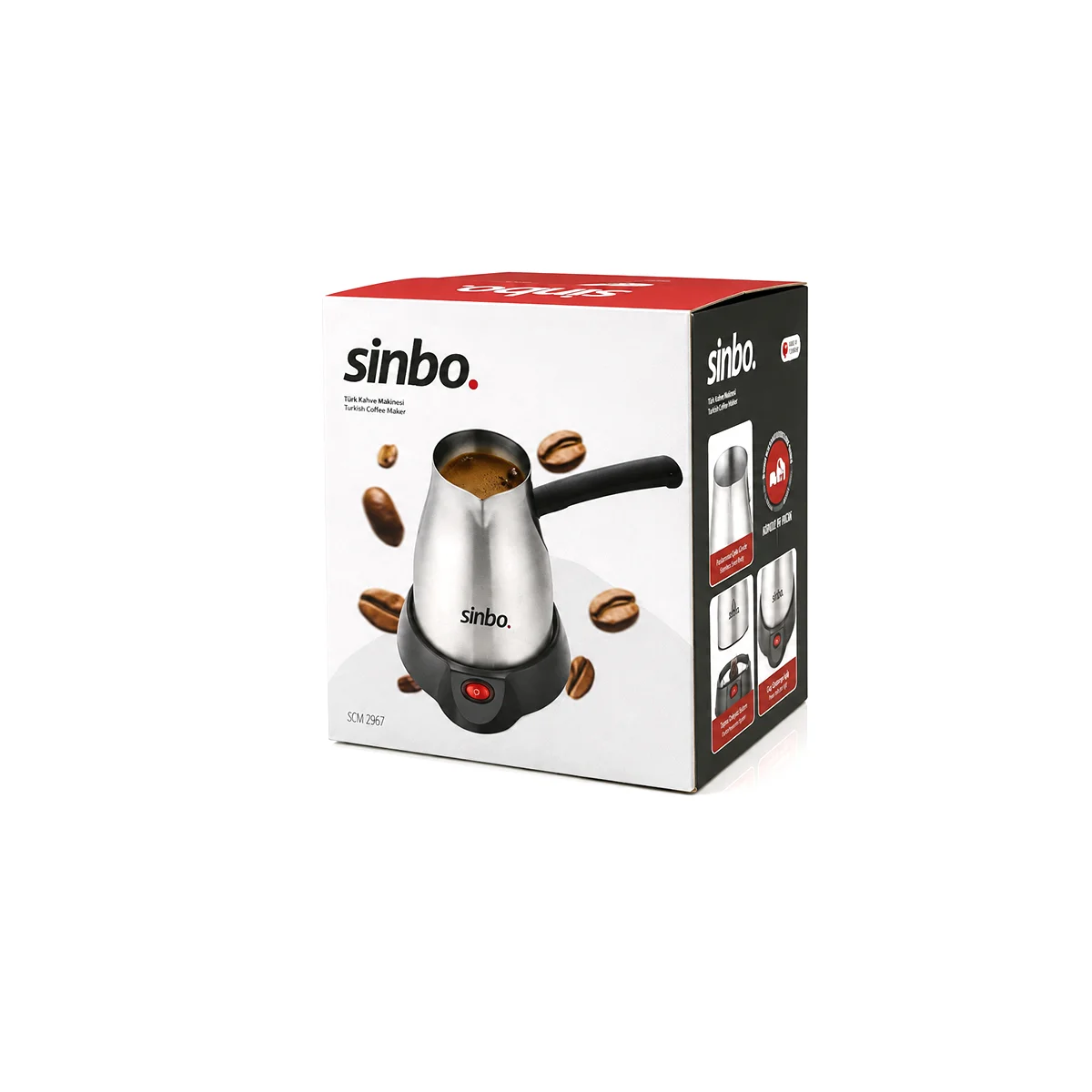 Elektrikli Çelik Cezve 400ml (5 Fincan) 700W 360° Kablosuz görsel 4