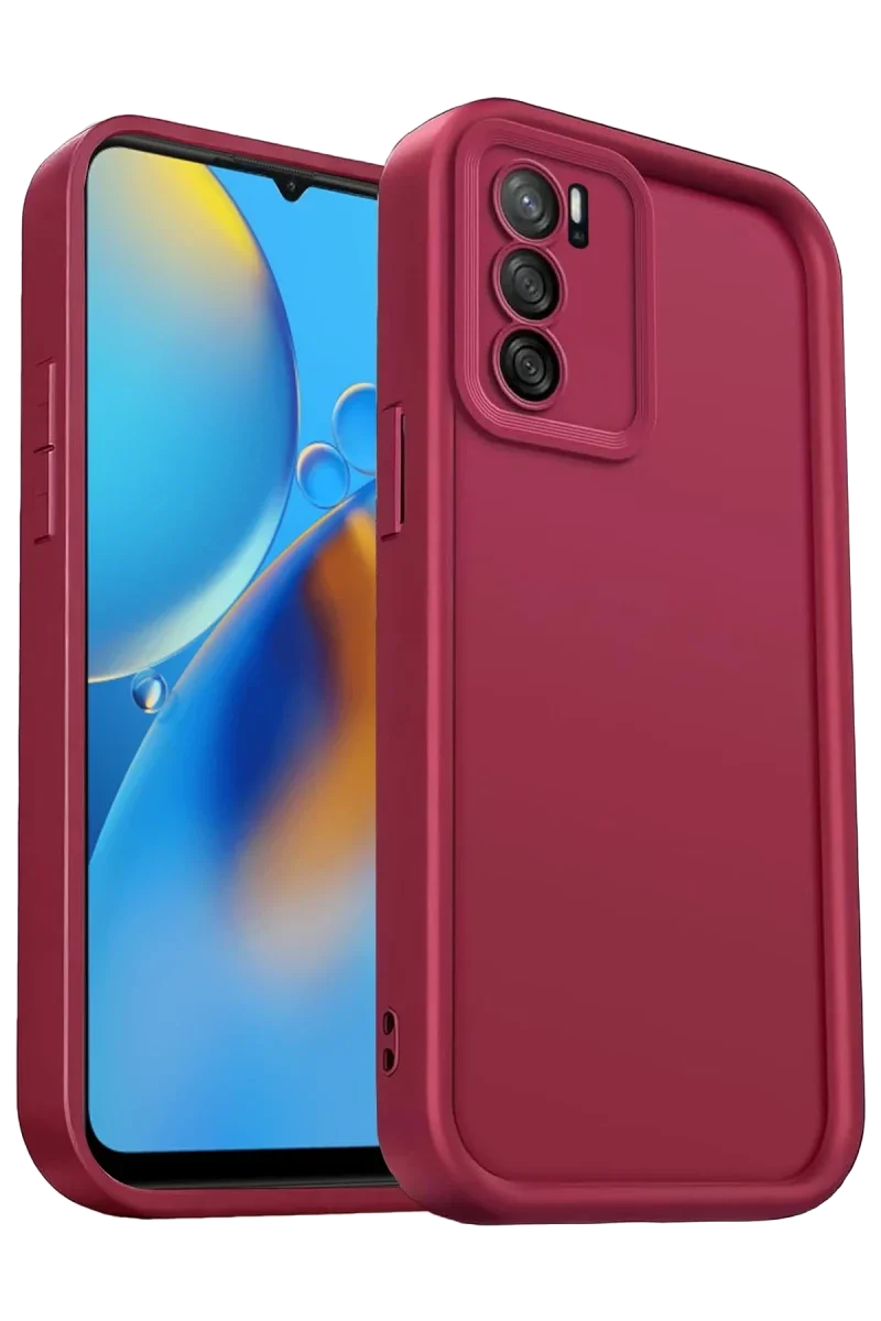 Oppo A16 Kılıf Viera Silikon - Bordo