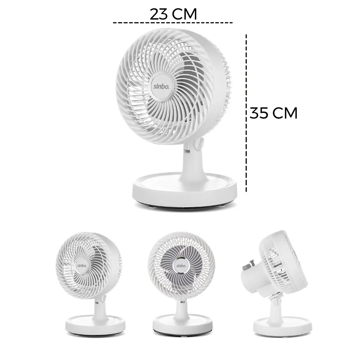 12" Masaüstü Vantilatör - Kompakt Sessiz 2 Kademeli (Ev & Ofis) görsel 4