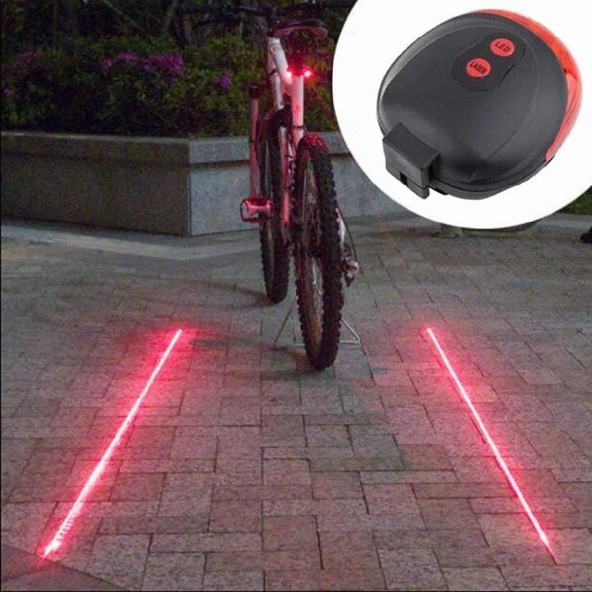 Çok Fonksiyonlu Pilli Bisiklet Led Lazer Işığı Arka Stop Lambası görsel 6