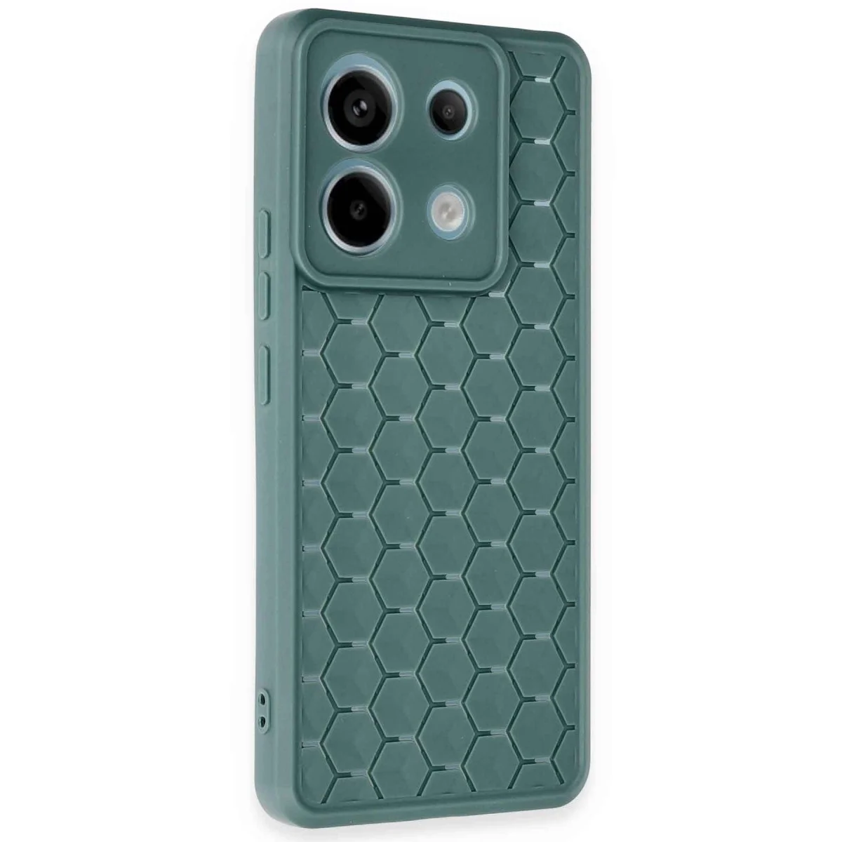 Xiaomi Redmi Note 13 Pro 5g Kılıf Petek Silikon Kapak - Koyu Yeşil görsel 2