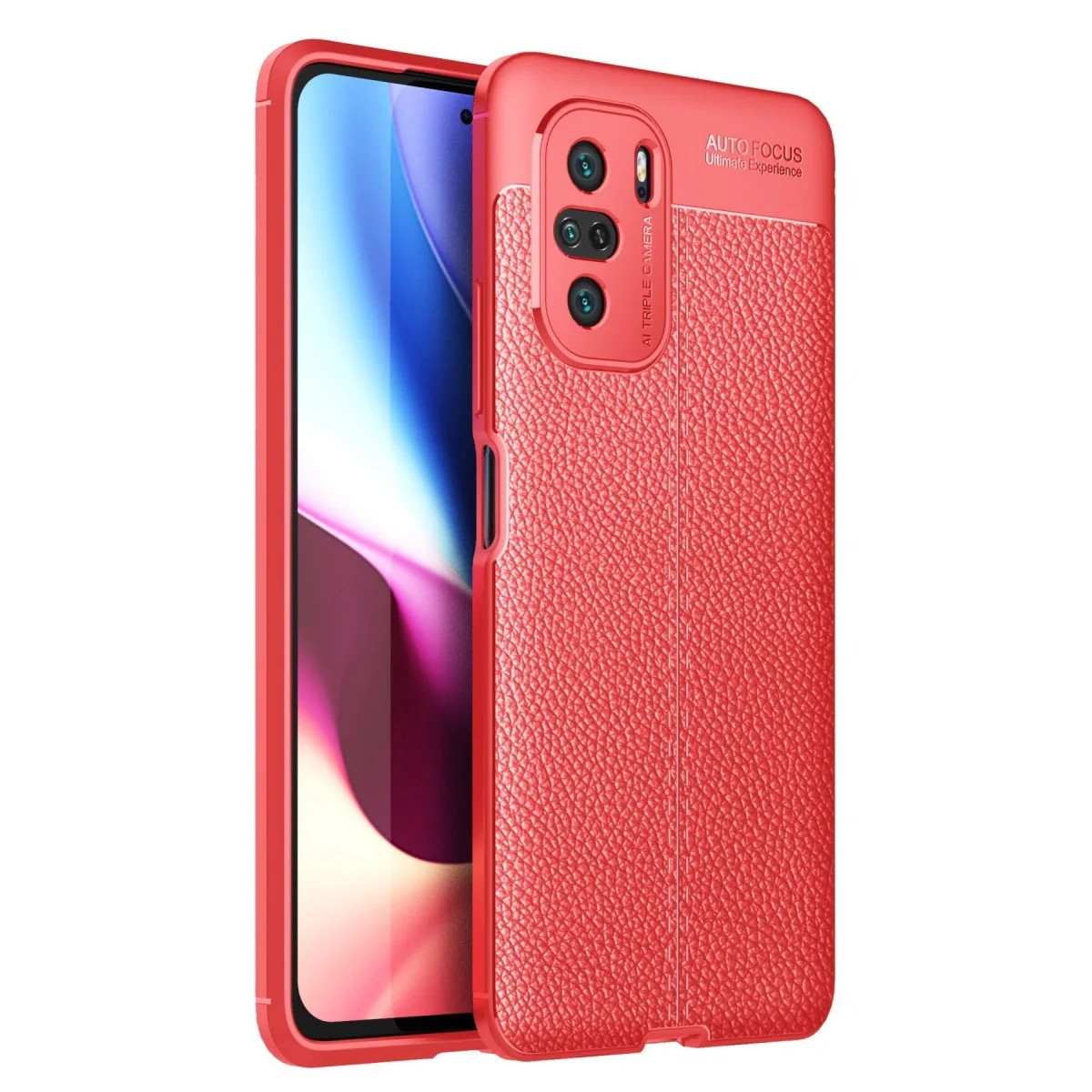 Xiao Poco F3 Kılıf Auto Focus Kapak - Kırmızı