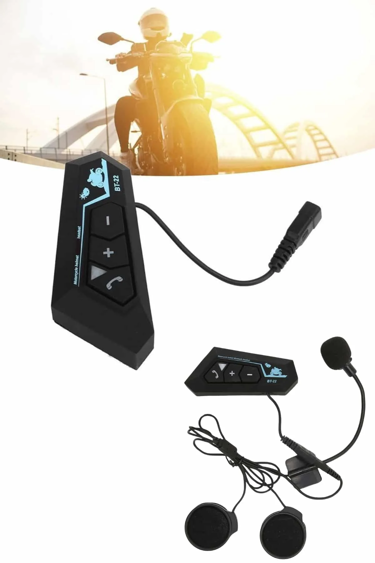 Bluetooth Kask Kulaklığı Intercom 5.0 Bluetooth Android ve İOS Uyumlu Yeni Nesil görsel 2