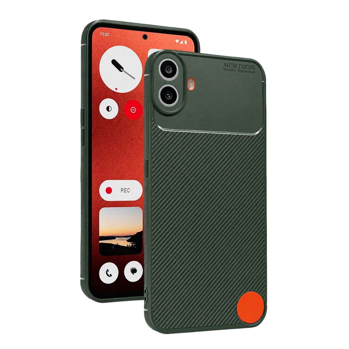 Nothing Phone Nothing CMF Phone 1 Auto Focus Karbon Kapak - Yeşil