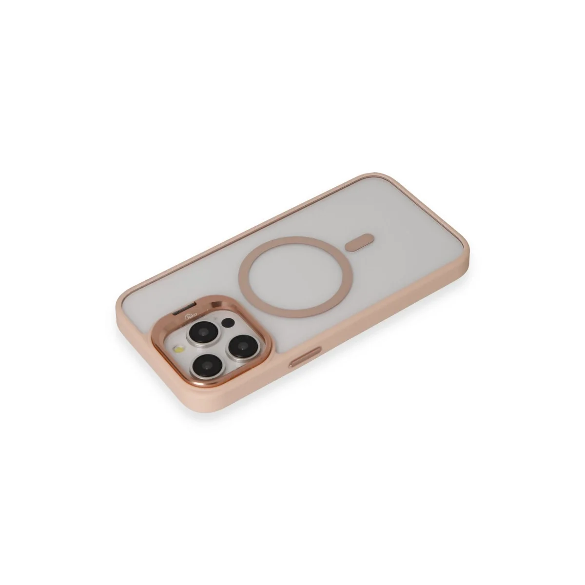 Joko Apple İphone 15 Pro Max Kılıf Roblox Lens Magsafe Standlı Kapak - Pudra görsel 3