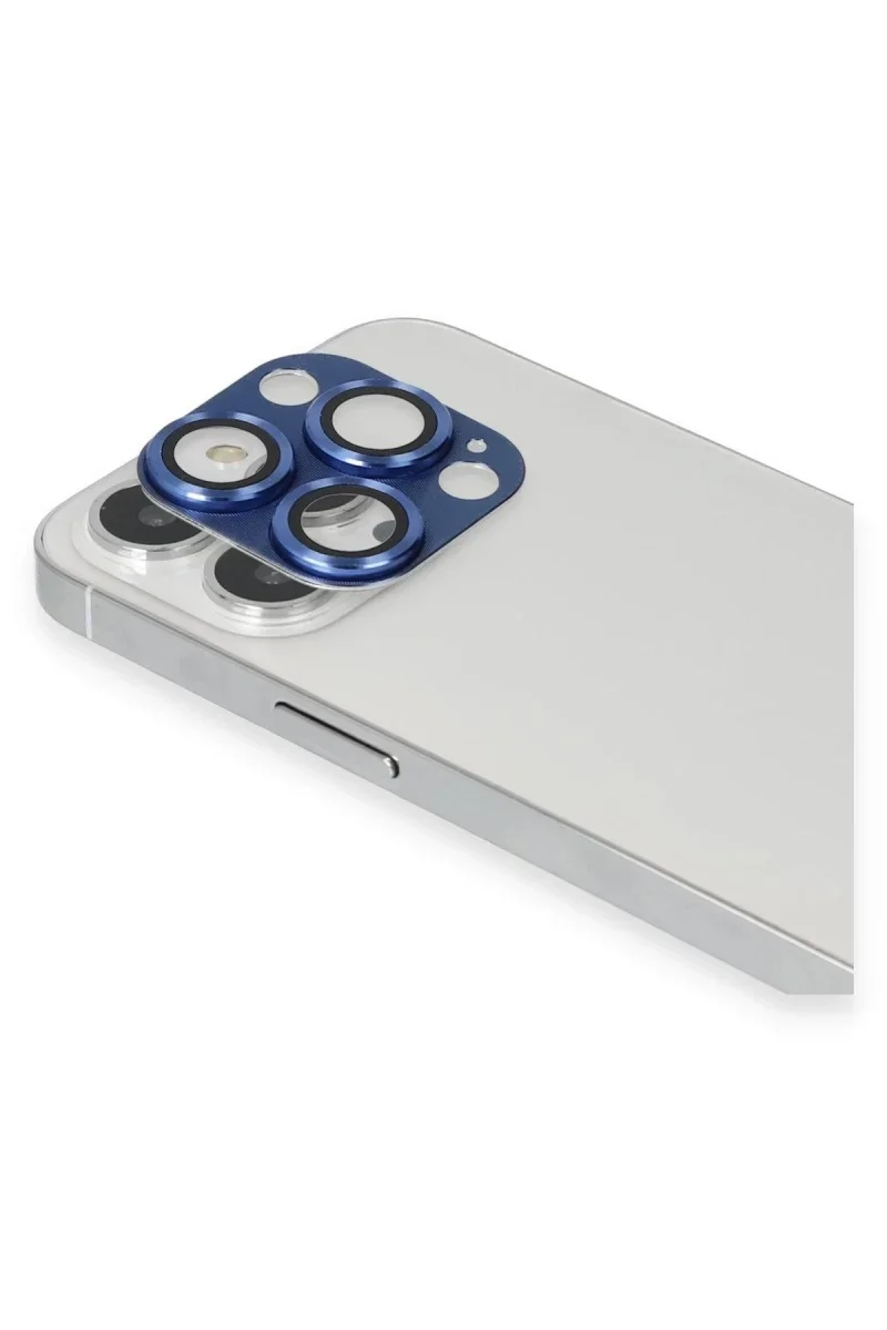 Apple iPhone 13 Pro Max Pers Alüminyum Kamera Lens - Lacivert görsel 2