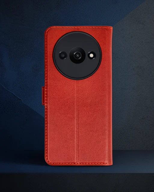 Xiaomi Redmi A3 4g Kılıf Trend S Plus Kapaklı Kılıf - Kırmızı