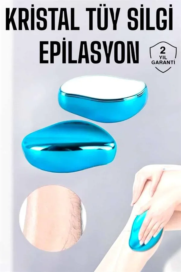 Epilasyon Aleti Bacaklar Kollar İçin Yıkanabilir Kristal Epilatör Tüy Silgi görsel 2