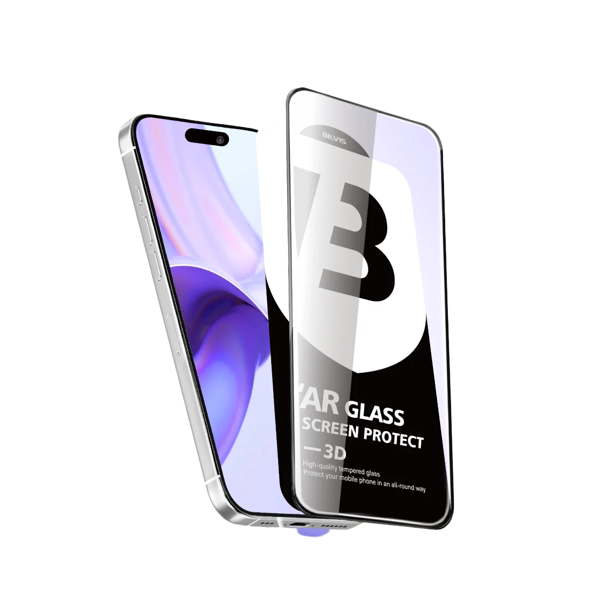 Apple iPhone 15 Pro Max Bilvis 5D Super Clear Diamond Cam Ekran Koruyucu görsel 2
