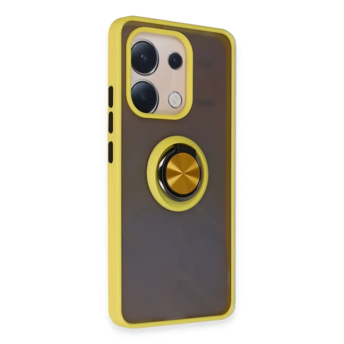 Xiaomi Redmi Note 13 4G Kılıf Montreal Yüzüklü Silikon Kapak - Sarı görsel 2