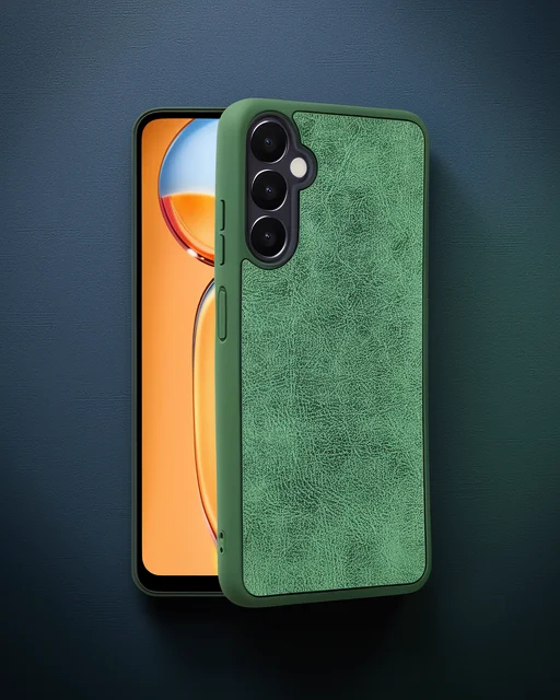 Samsung Galaxy A56 Kılıf Aras Deri Kapak - Koyu Yeşil