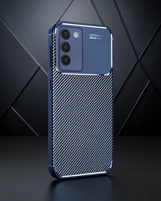 Vivo V30 Lite 4g Kılıf Auto Focus Karbon Kapak - Lacivert