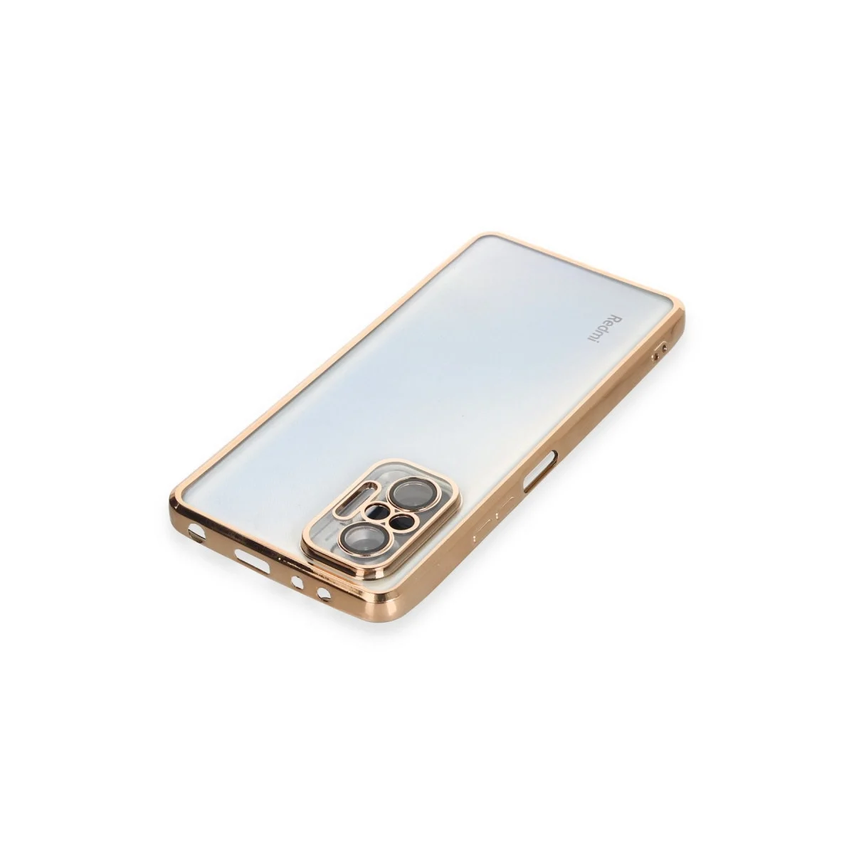 Xiaomi Redmi Note 10 Pro Kılıf Razer Lensli Silikon - Gold görsel 4