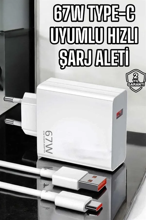 Şarj Aleti Turbo Hızlı 67W Type-C Hızlı Şarj görsel 2