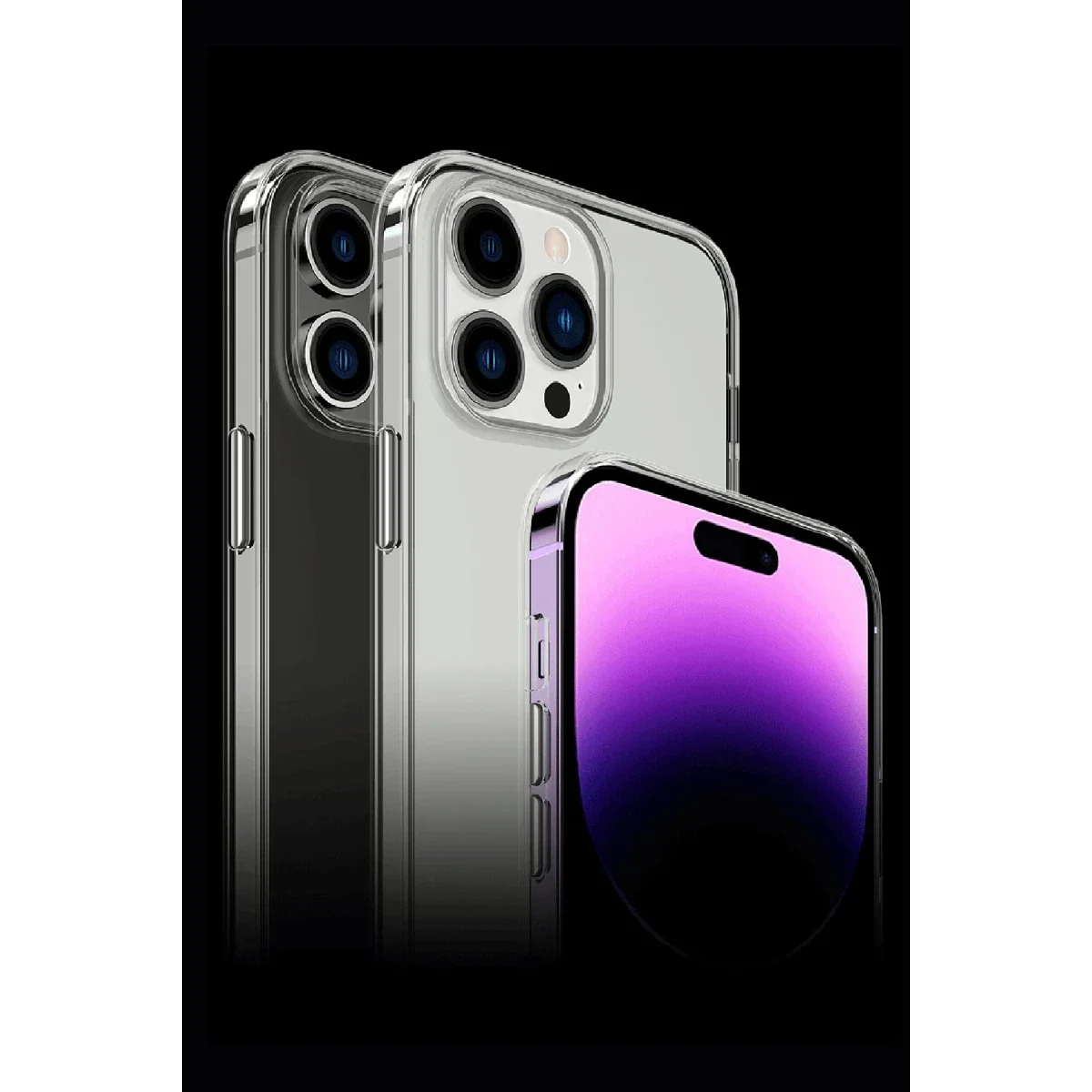 Apple iPhone 14 Pro Max Kılıf Tron Şeffaf Magsafe Kapak - Mavi görsel 4