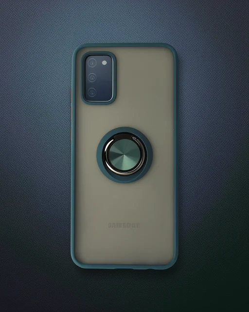 Samsung Galaxy A02s Kılıf Montreal Yüzüklü Silikon Kapak - Yeşil