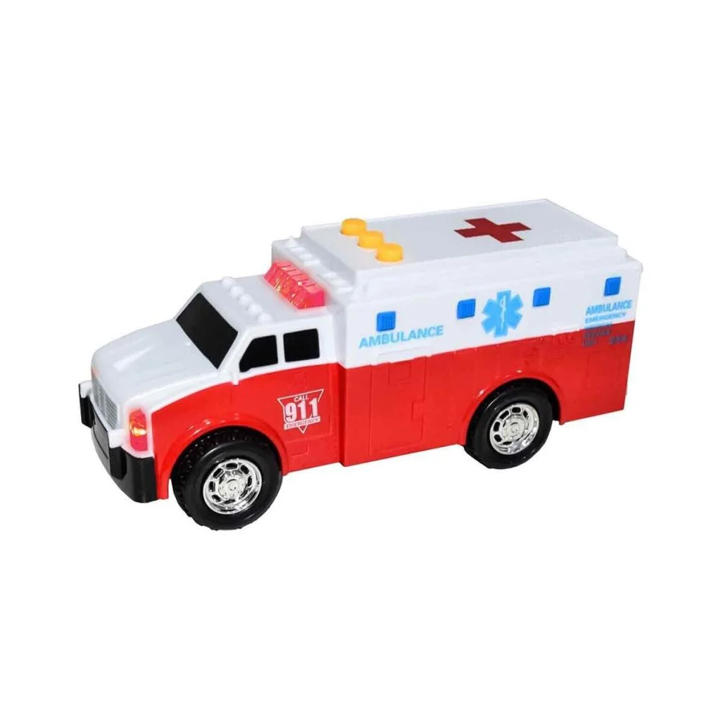 7191 Oyun Set Kurtarma Araçları Polis Ambulans İtfaiye Ses Işık görsel 3