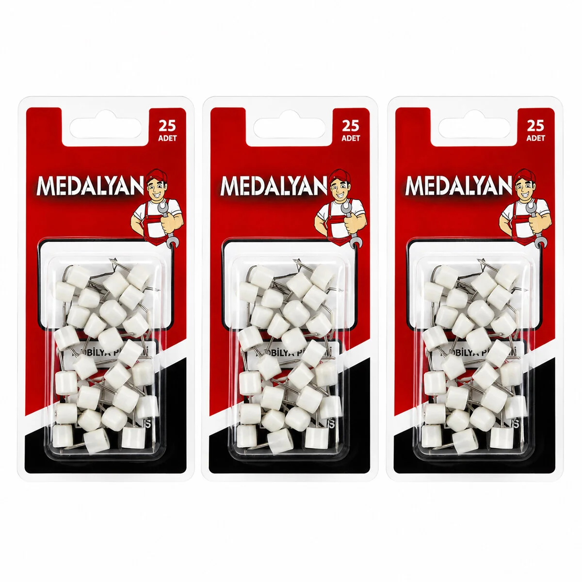 300 Adet Çivili Raf Pi 12X25PCS