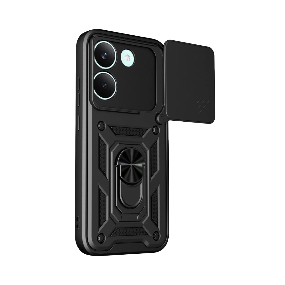 Xiao Poco X8 Pro Pars Lens Yüzüklü Silikon - Siyah görsel 2