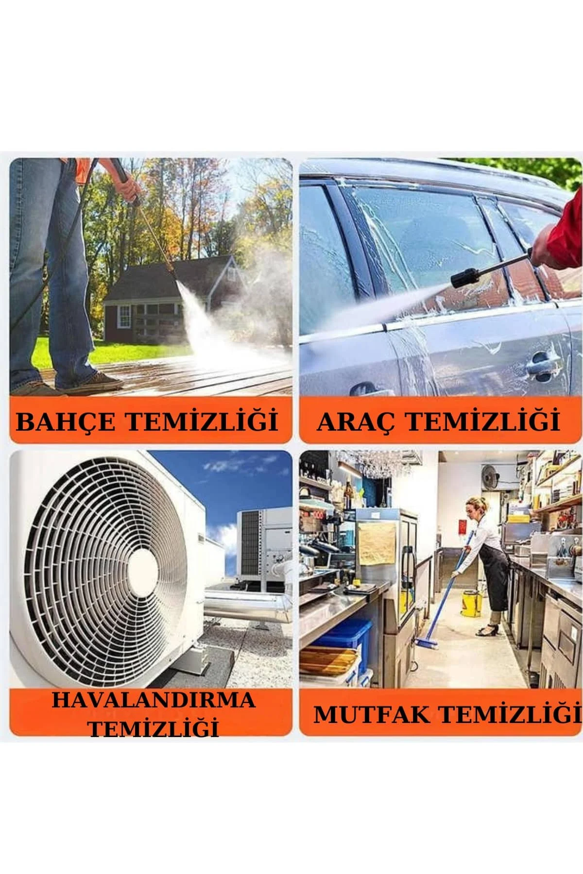 Şarjlı Ve Yüksek Basınçlı Oto Yıkama Makinesi Ve Sulama Tabancası Bahçe Yıkama Makinesi görsel 2