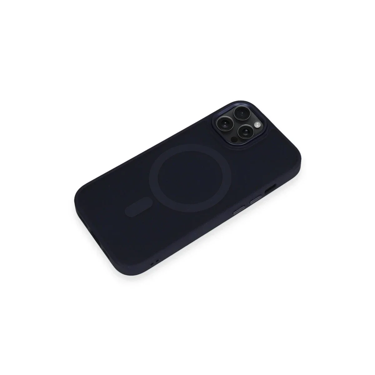 Apple iPhone 15 Pro Kılıf Oslo Magsafe Kapak - Lacivert görsel 4