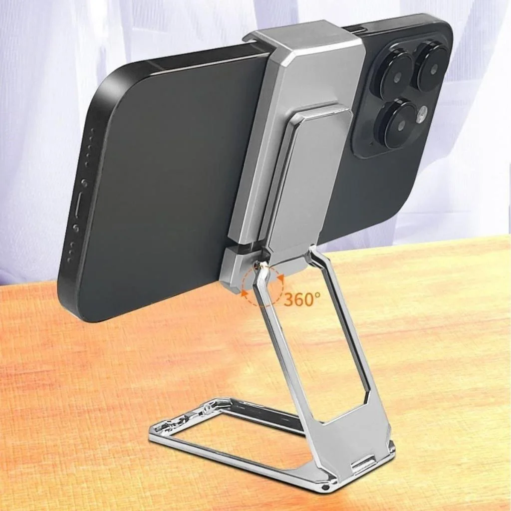 360 derece Dönen Tüm Telefon Tipleri İle Uyumlu Metal Telefon Standı Braket (adet fiyatıdır) görsel 3