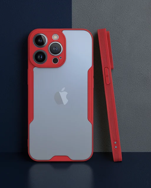 Apple İphone 14 Pro Kılıf Platin Silikon - Kırmızı