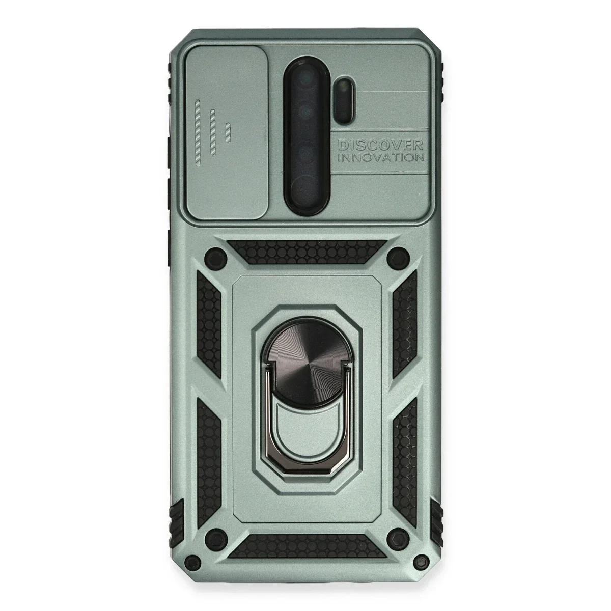 Xiaomi Redmi Note 8 Pro Kılıf Pars Lens Yüzüklü Silikon - Yeşil