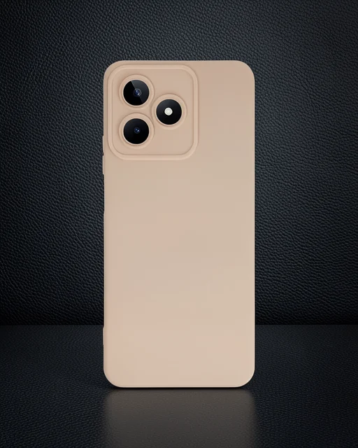 Realme C53 Kılıf Nano İçi Kadife Silikon - Pudra