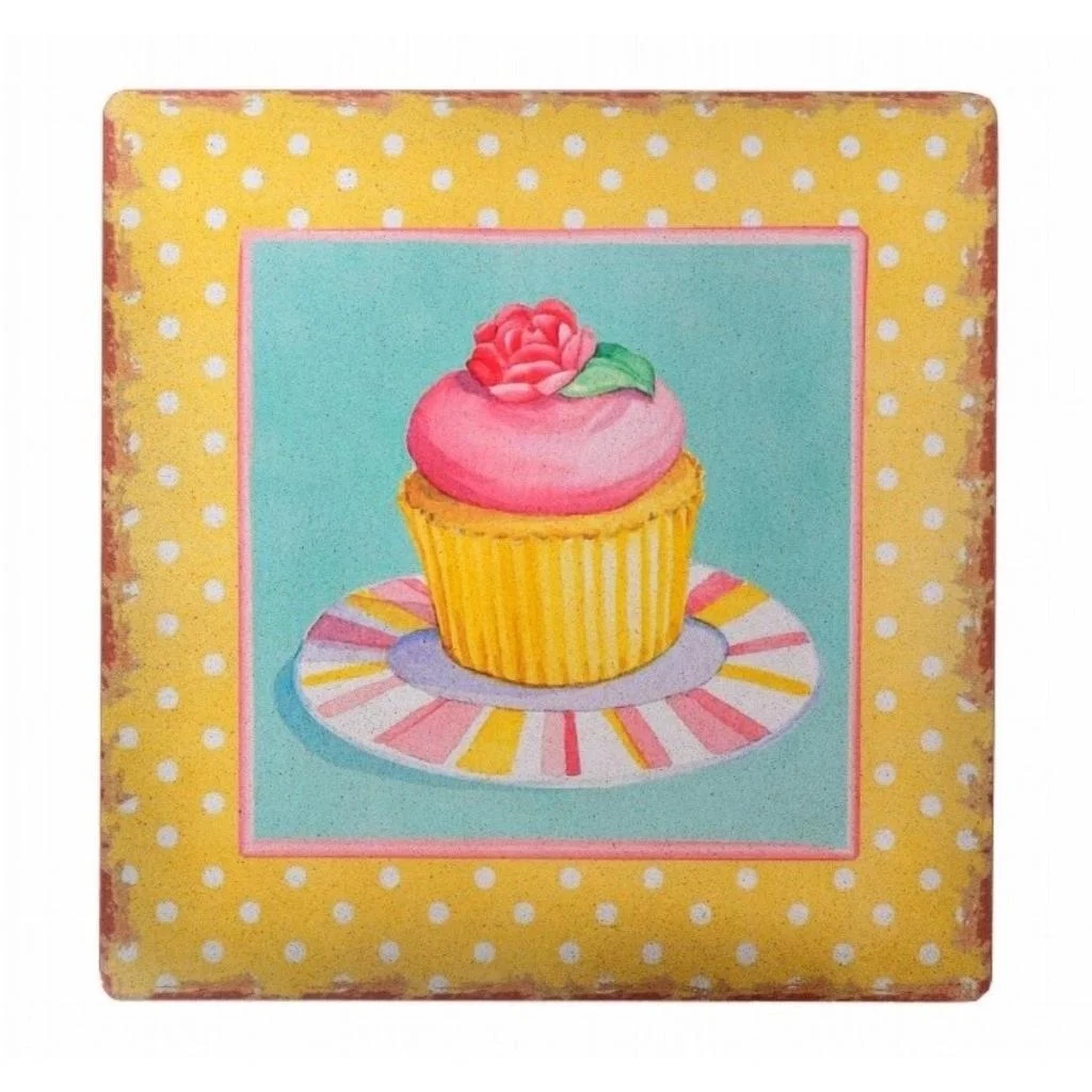 Duvar Panosu 40*40 Cup Cake Muffin Motifli Duvar Süsü (adet fiyatıdır) görsel 2